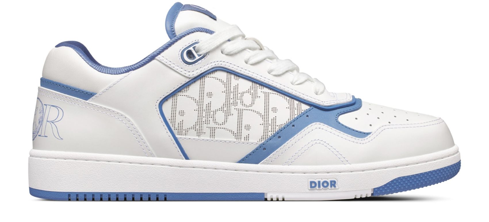 Dior and HyIton NeI White and Blue sneakers