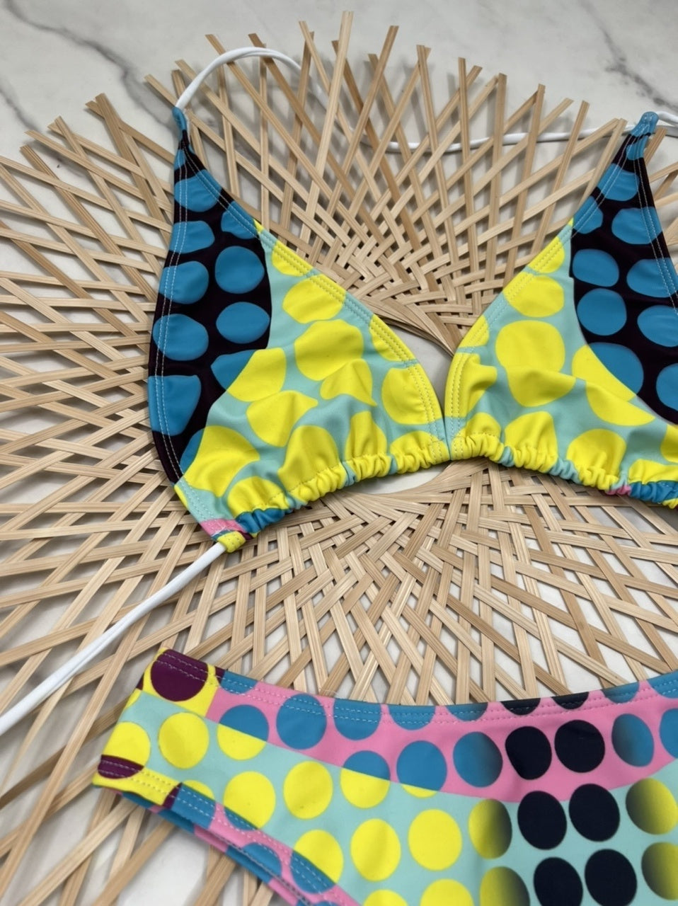 Jean Paul Gaultier printed tie bikini set