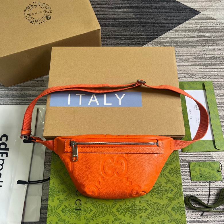 Gucci Jumbo GG Small Belt Orange Bag