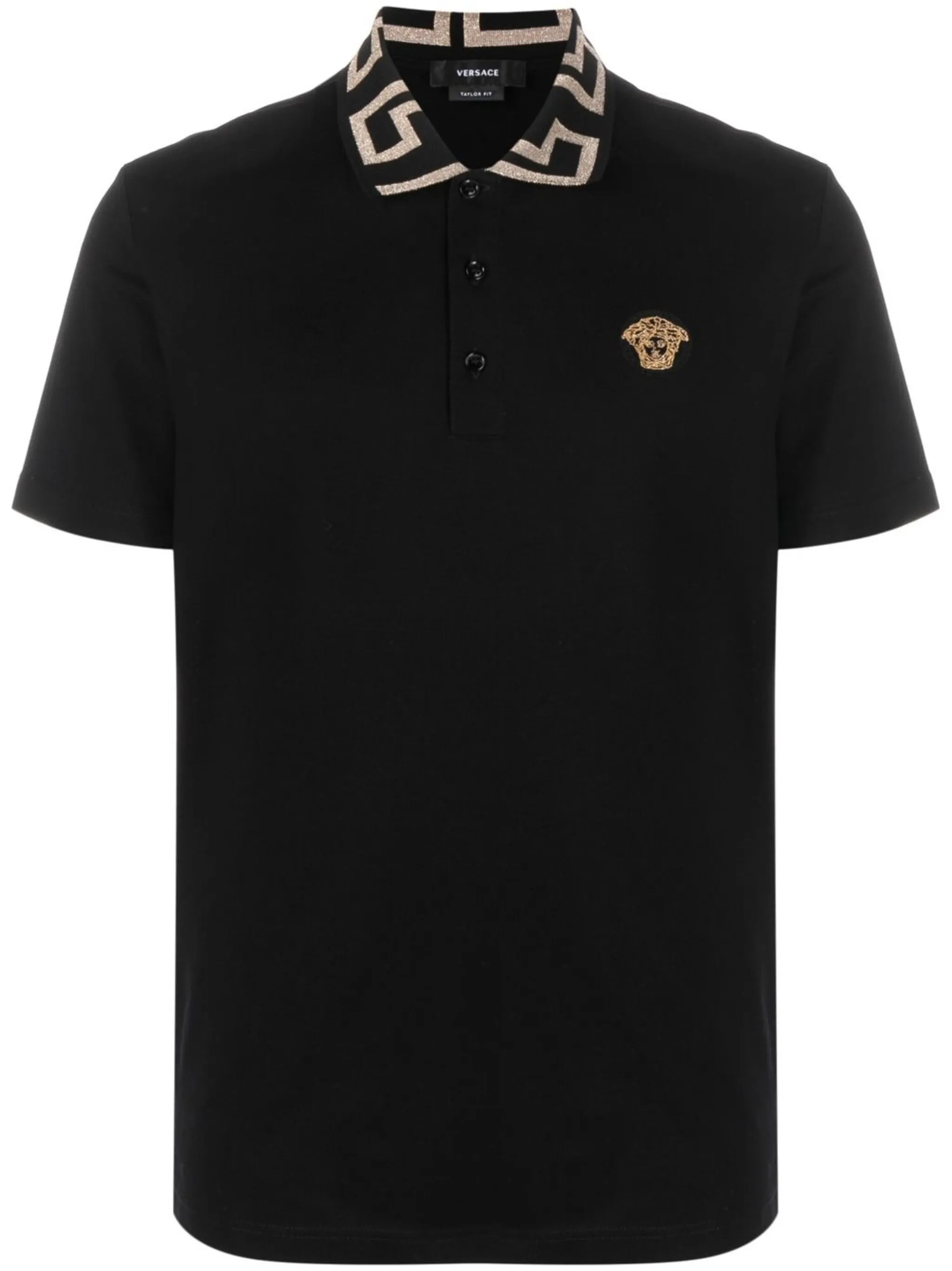 Versace Greca Black polo shirt