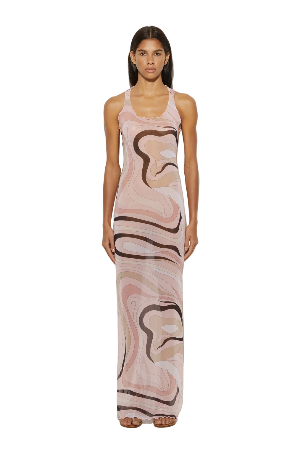 Pucci Marmo Tulle Dress (Neutral)