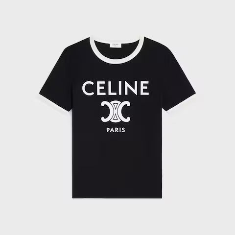 Celine paris t-shirt in cotton jersey