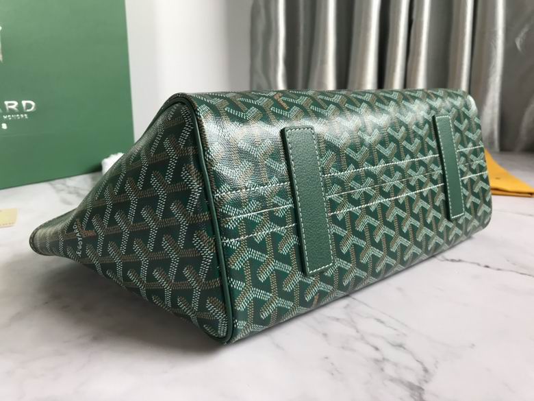 Goyard Green Goyardine Leather Rouette PM Bag