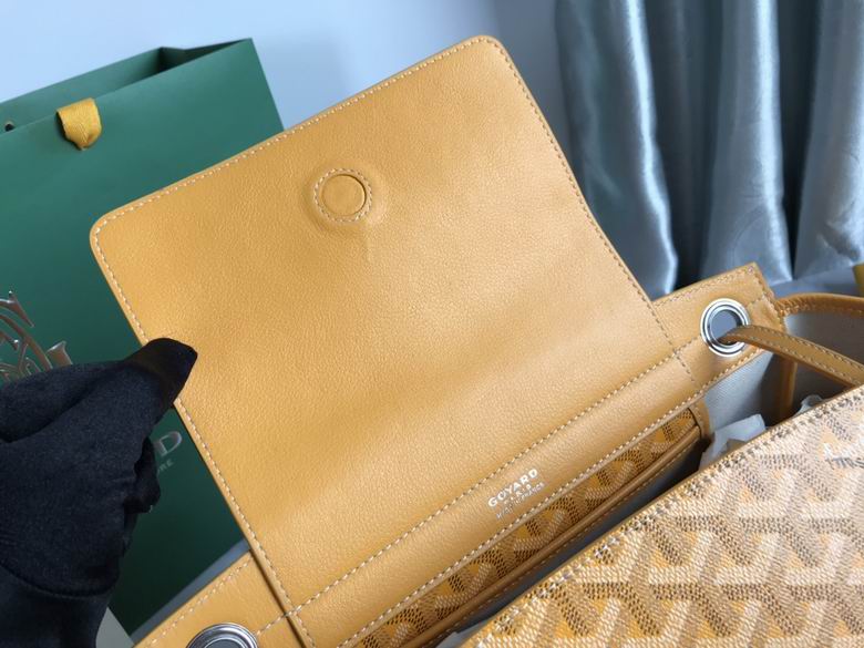 Goyard Mustard Goyardine Leather Rouette PM Bag