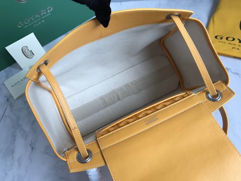 Goyard Mustard Goyardine Leather Rouette PM Bag