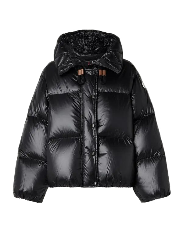 Moncler  borey hooded quilted down jacket - black