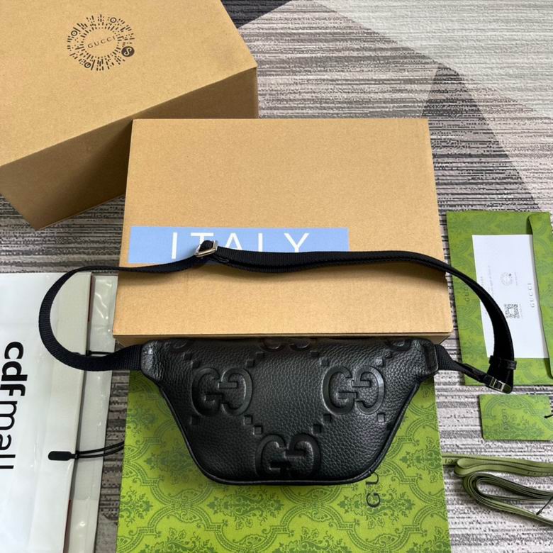 Gucci Jumbo GG Small Belt Black Bag