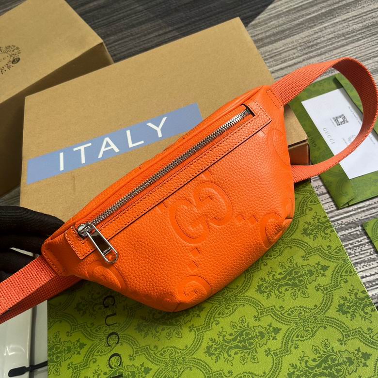 Gucci Jumbo GG Small Belt Orange Bag