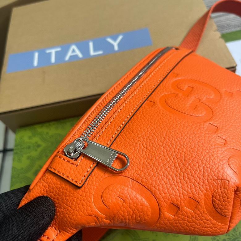 Gucci Jumbo GG Small Belt Orange Bag