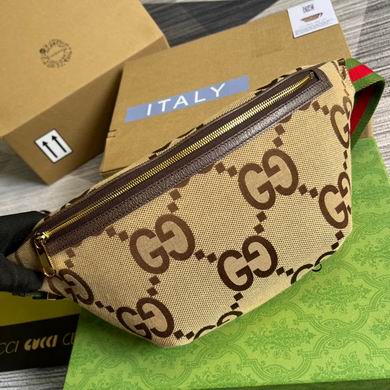 Gucci Belt Bag Jumbo GG Camel/Ebony
