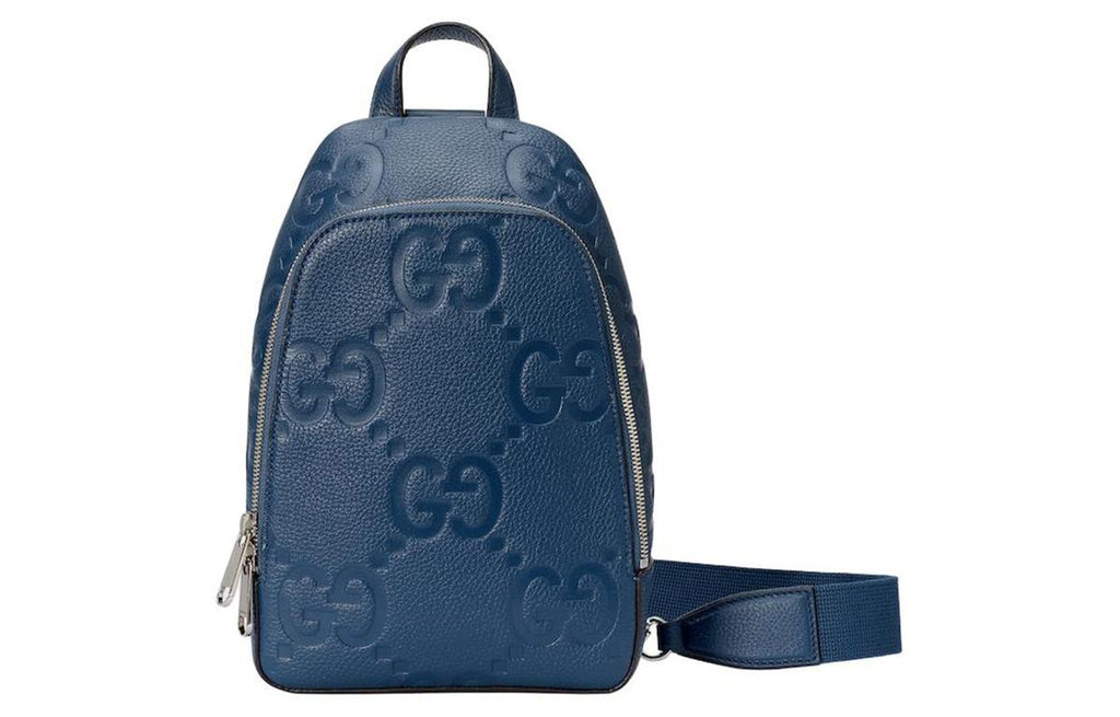 Gucci Jumbo Gg Crossbody Bag Gg Leather - Blue