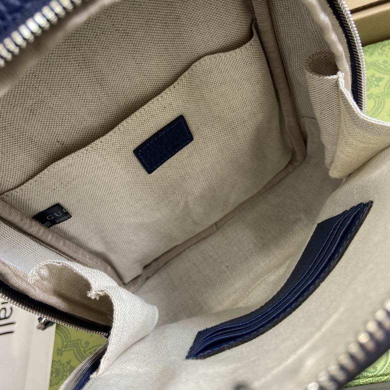 Gucci Jumbo Gg Crossbody Bag Gg Leather - Blue