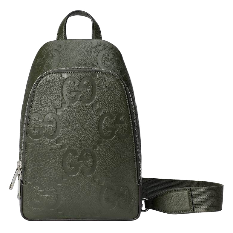 Gucci Jumbo Gg Crossbody Bag Gg Leather - Green