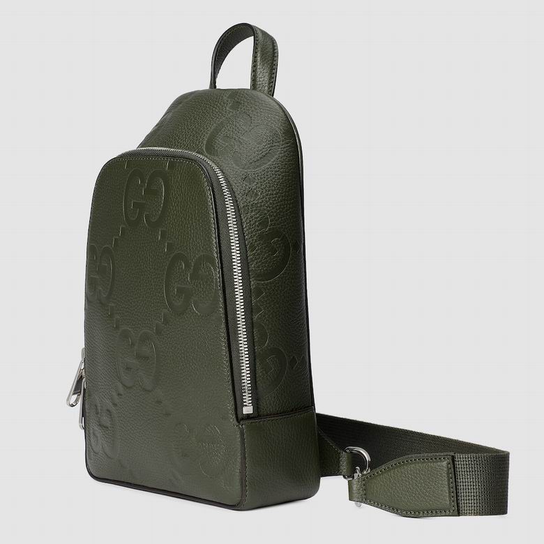 Gucci Jumbo Gg Crossbody Bag Gg Leather - Green