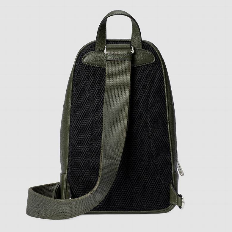 Gucci Jumbo Gg Crossbody Bag Gg Leather - Green