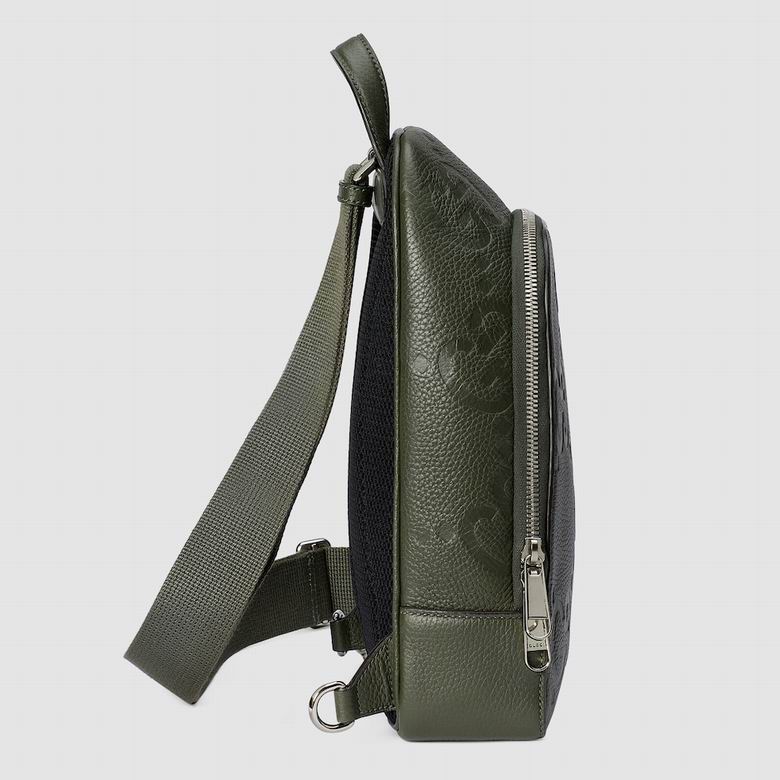 Gucci Jumbo Gg Crossbody Bag Gg Leather - Green