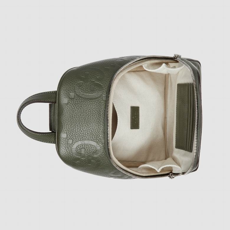 Gucci Jumbo Gg Crossbody Bag Gg Leather - Green