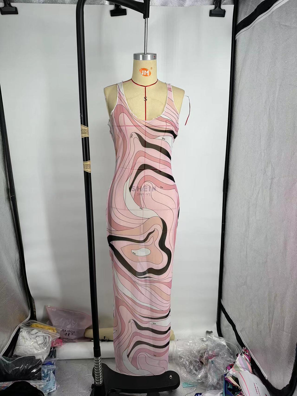 Pucci Marmo Tulle Dress (Neutral)