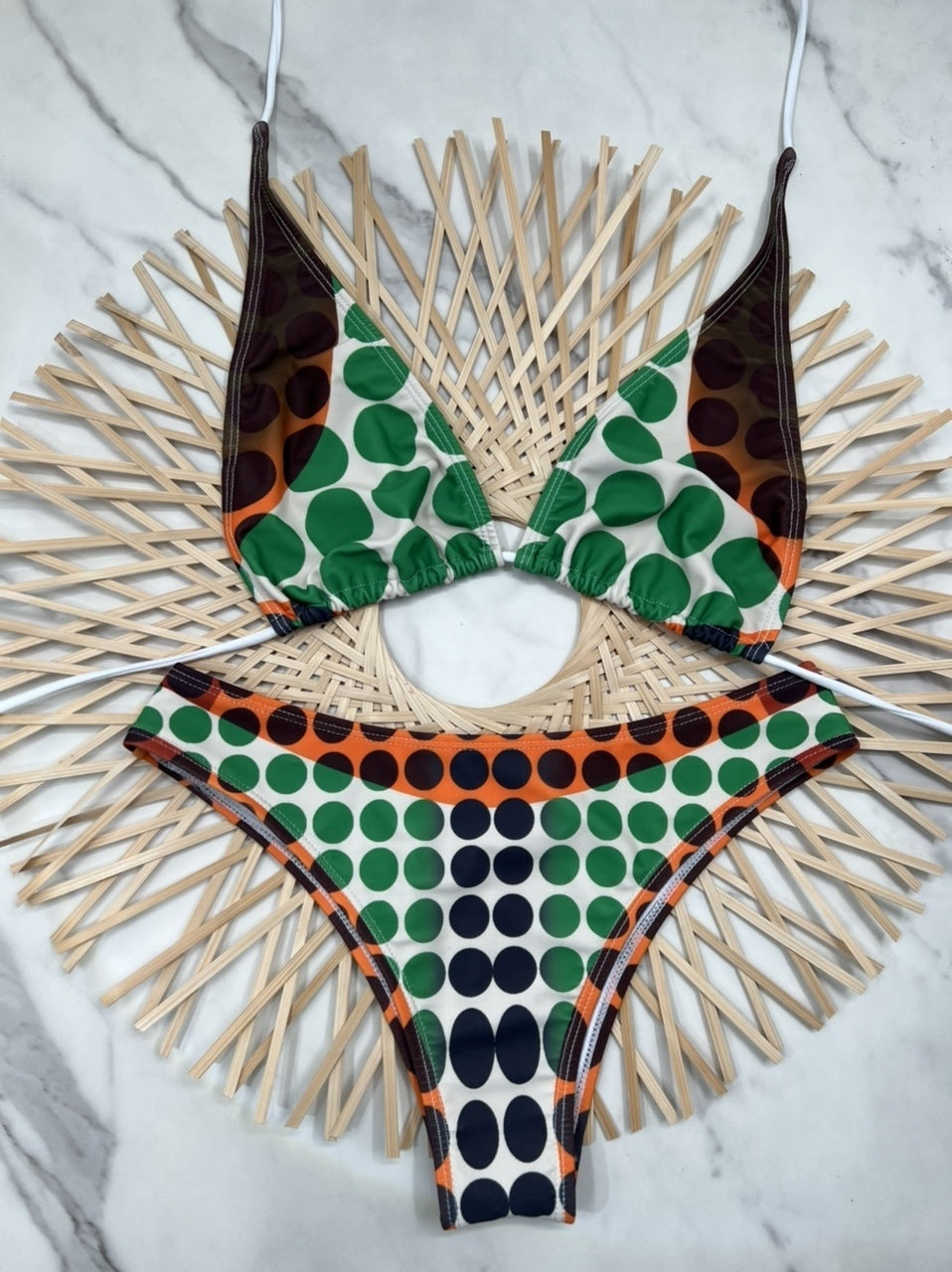 Jean Paul Gaultier printed tie bikini set