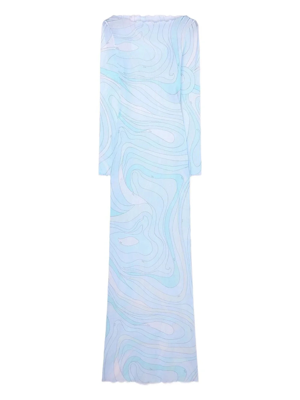 PUCCI  marmo-print tulle maxi dress