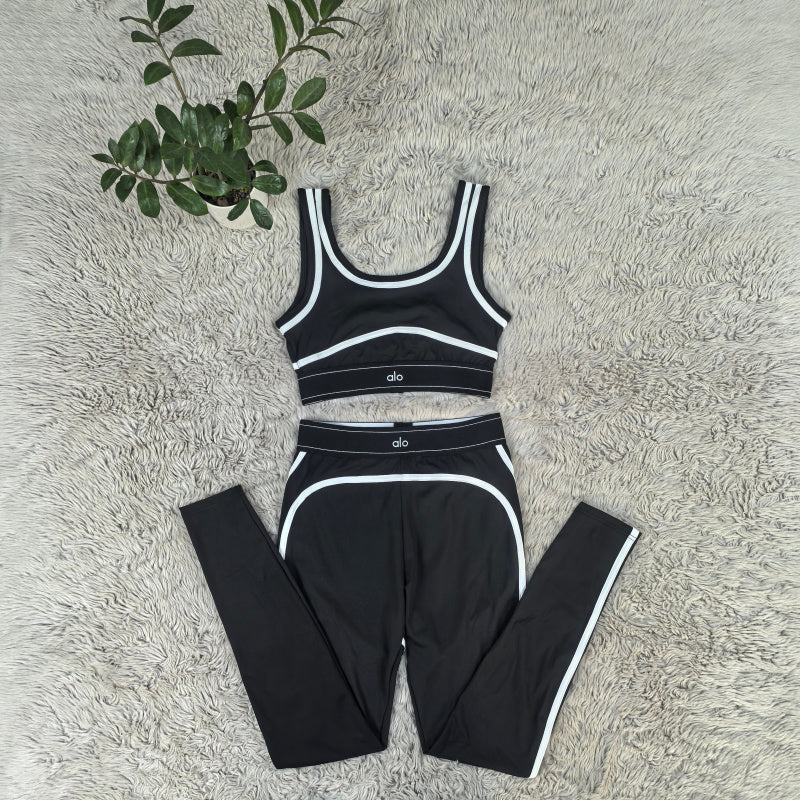 ALO 2 Piece Black Gym Set