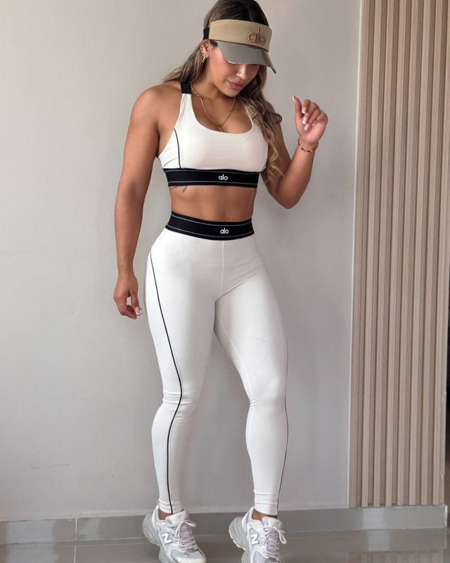 ALO 2 Piece White Gym Set