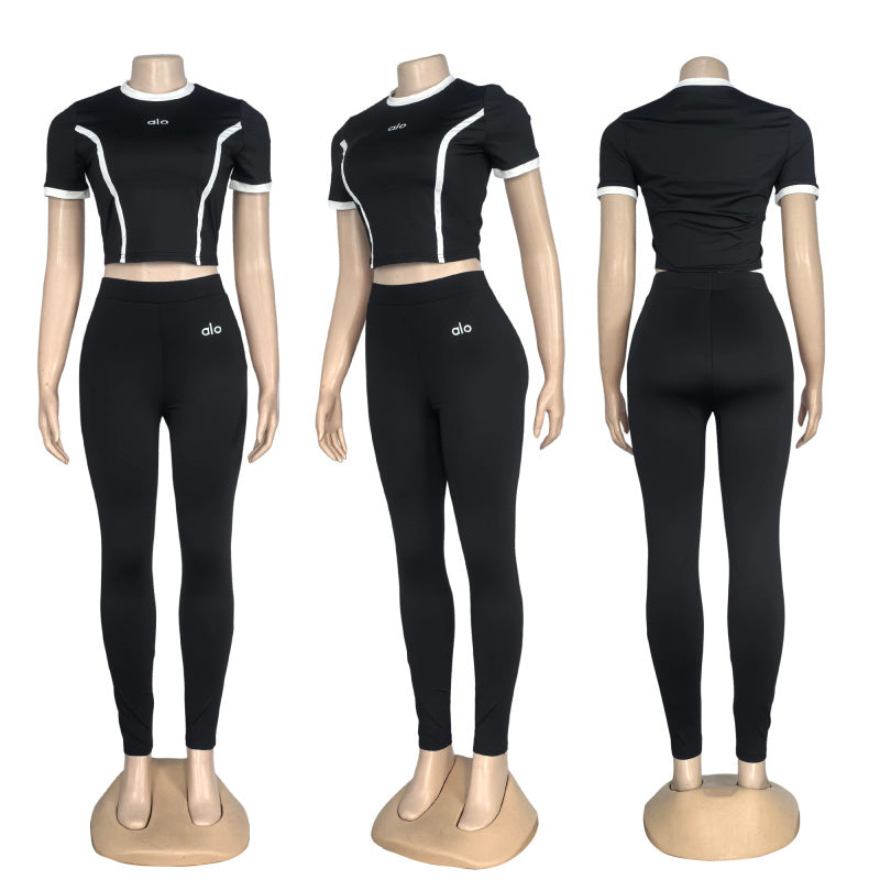 ALO 2 Piece Black Casual Set