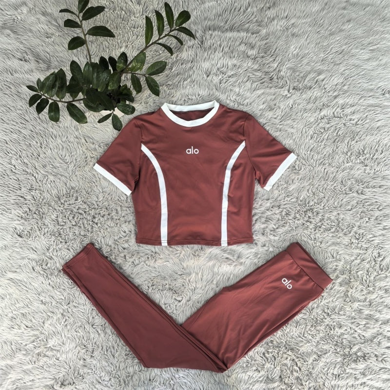 ALO 2 Piece Burgundy Casual Set