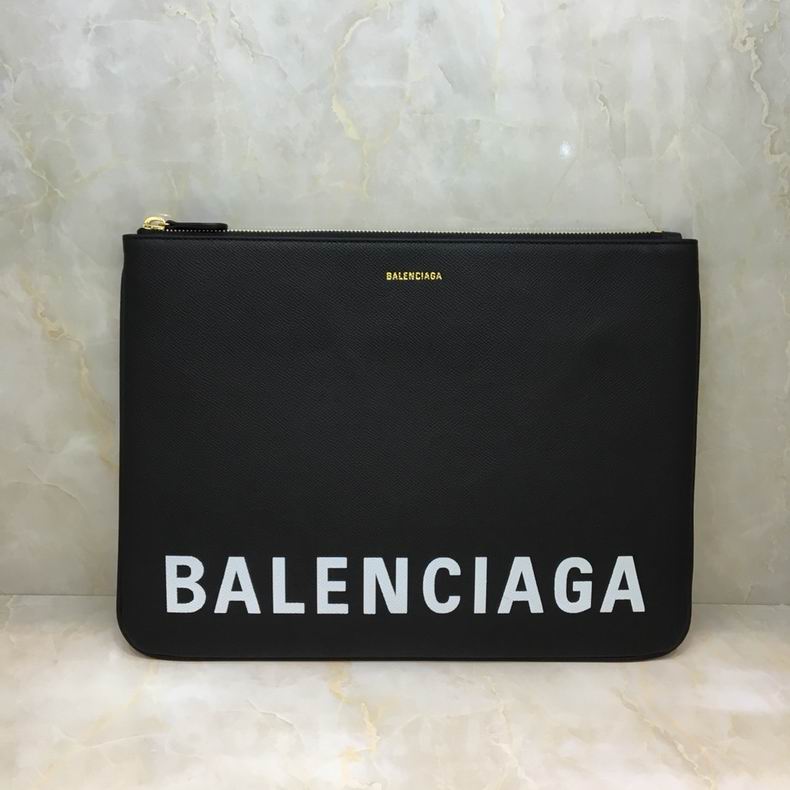 Balenciaga Logo Ville Leather Clutch