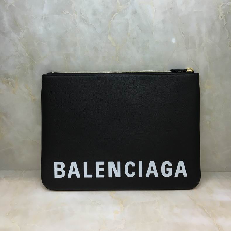 Balenciaga Logo Ville Leather Clutch