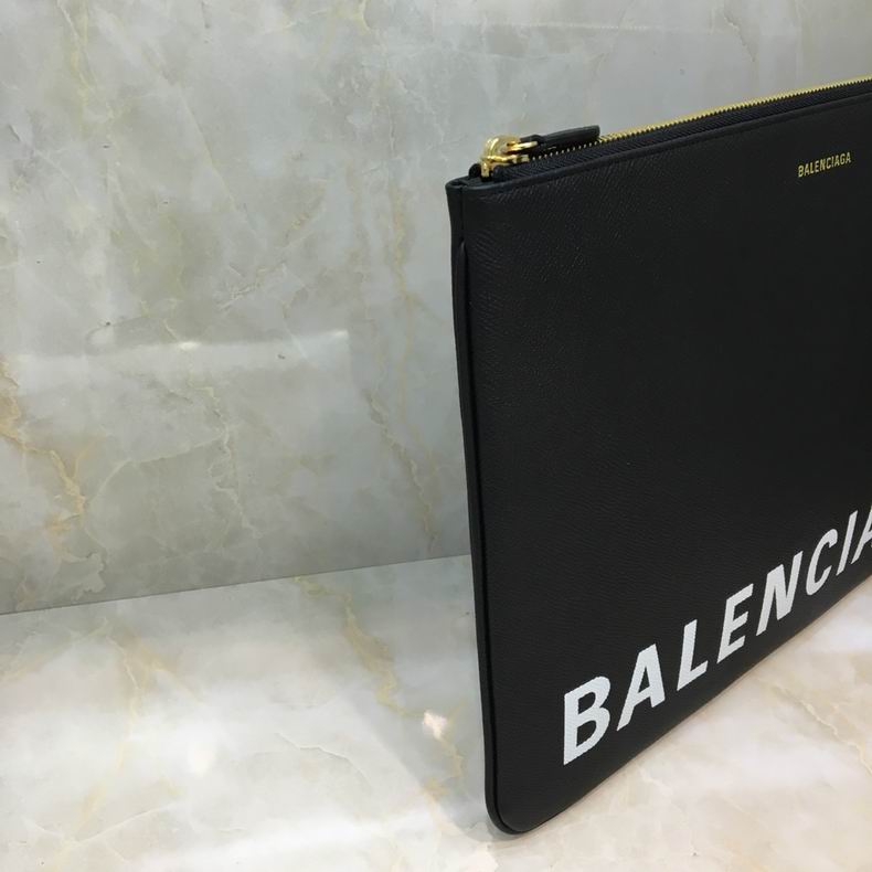 Balenciaga Logo Ville Leather Clutch