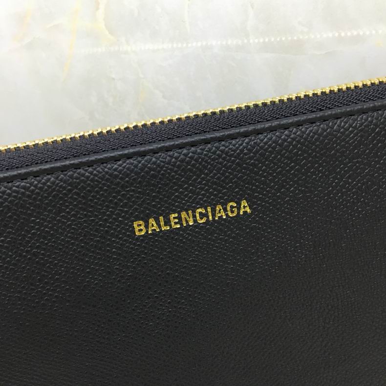 Balenciaga Logo Ville Leather Clutch