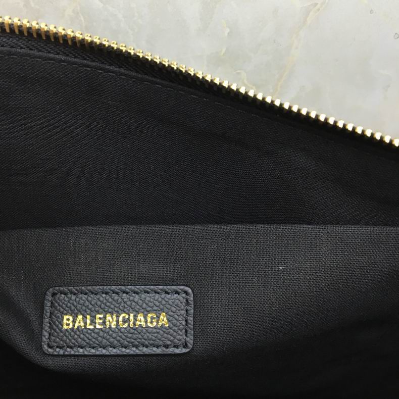Balenciaga Logo Ville Leather Clutch