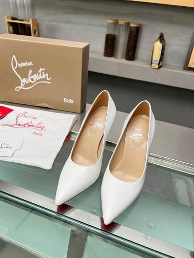 Christian Louboutin White leather pumps