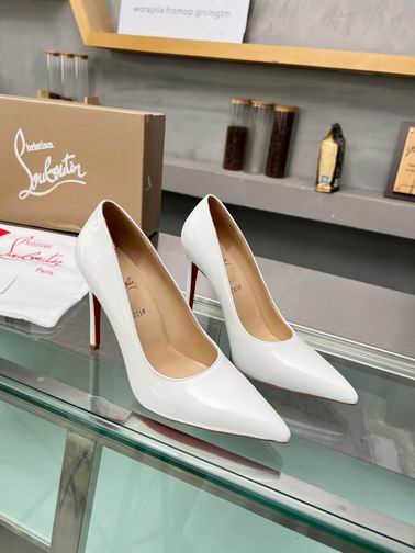 Christian Louboutin White leather pumps