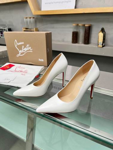 Christian Louboutin White leather pumps