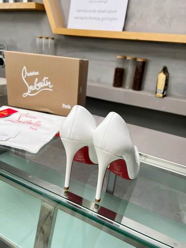 Christian Louboutin White leather pumps