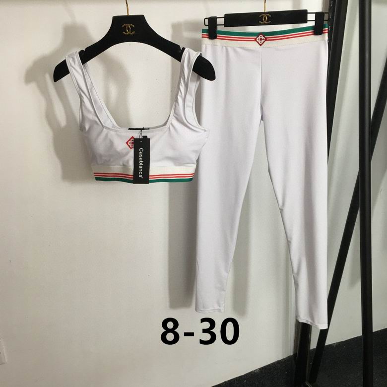 CASABLANCA Seamless Ribbed Sports Bra/Legginge Set