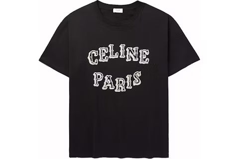Celine  Embellished Logo-Embroidered Cotton-Jersey T-Shirt