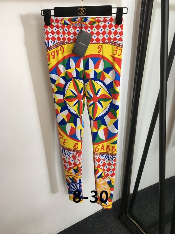 Dolce & Gabbana Carretto-print technical bra/leggings set