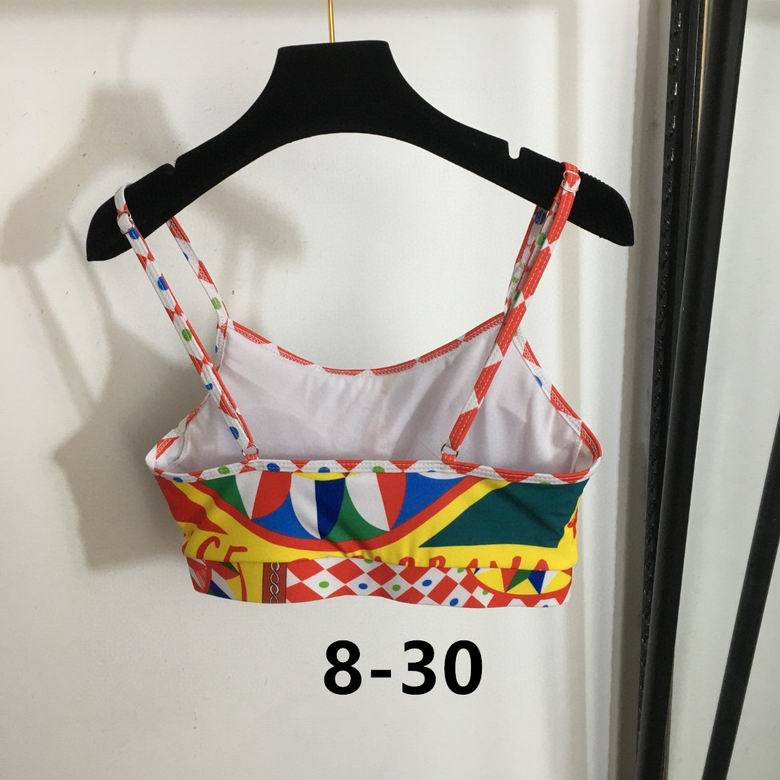 Dolce & Gabbana Carretto-print technical bra/leggings set