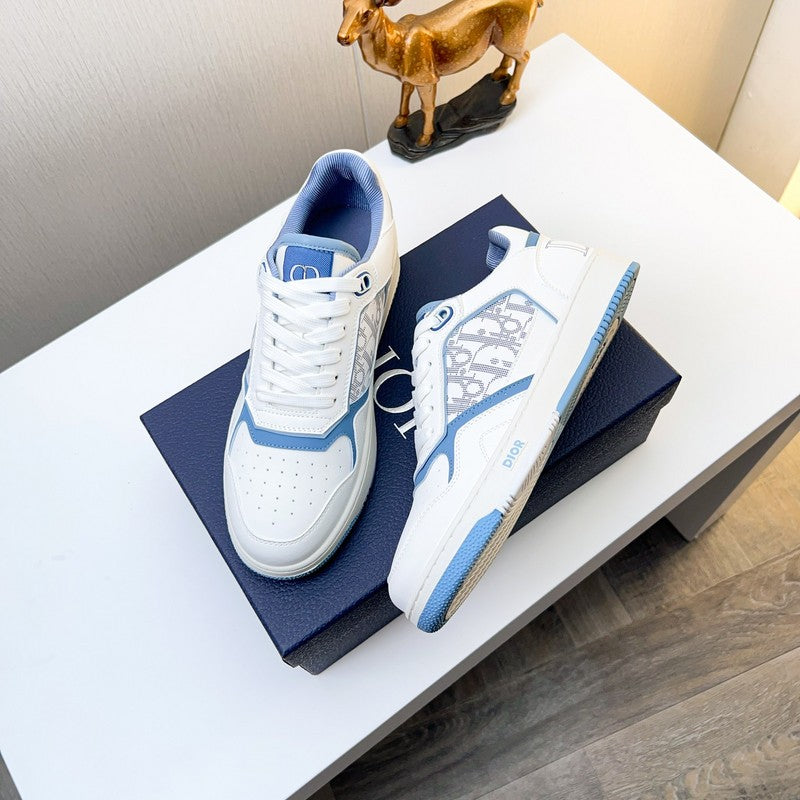 Dior and HyIton NeI White and Blue sneakers