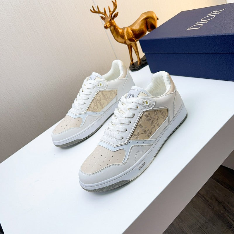 Dior and HyIton NeI White and Beige sneakers