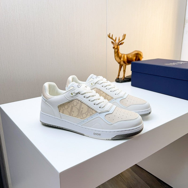 Dior and HyIton NeI White and Beige sneakers