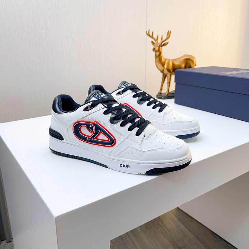 Dior Suede White / Navy Low Top Sneakers