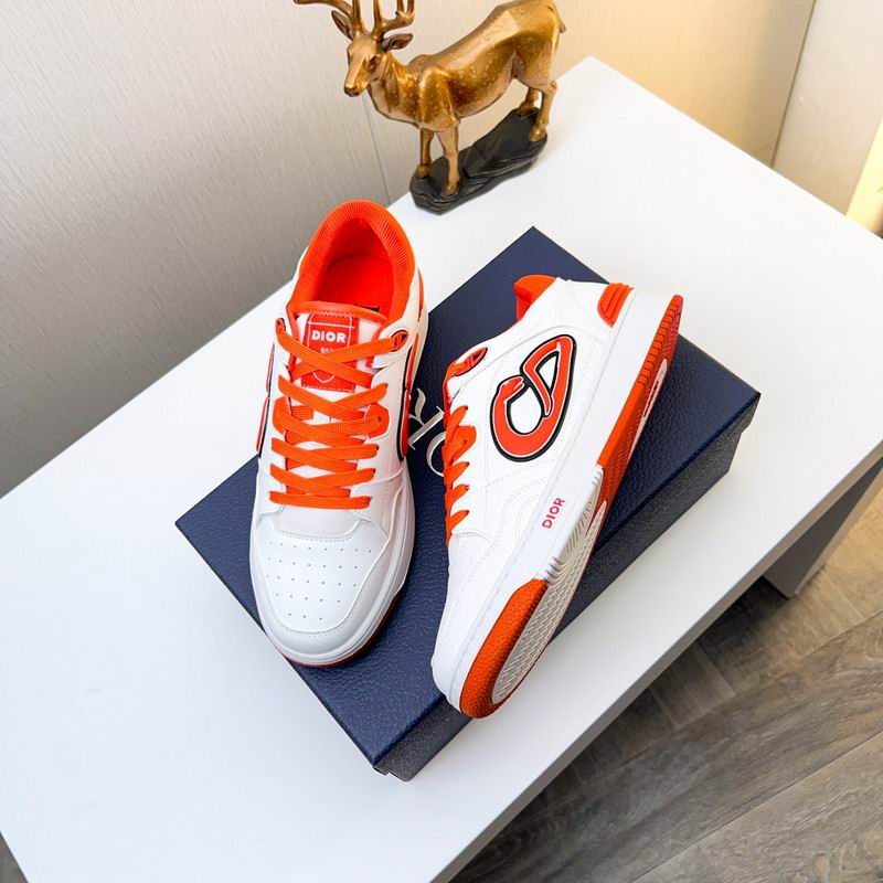 Dior Suede White /Vermilion Red  Low Top Sneakers