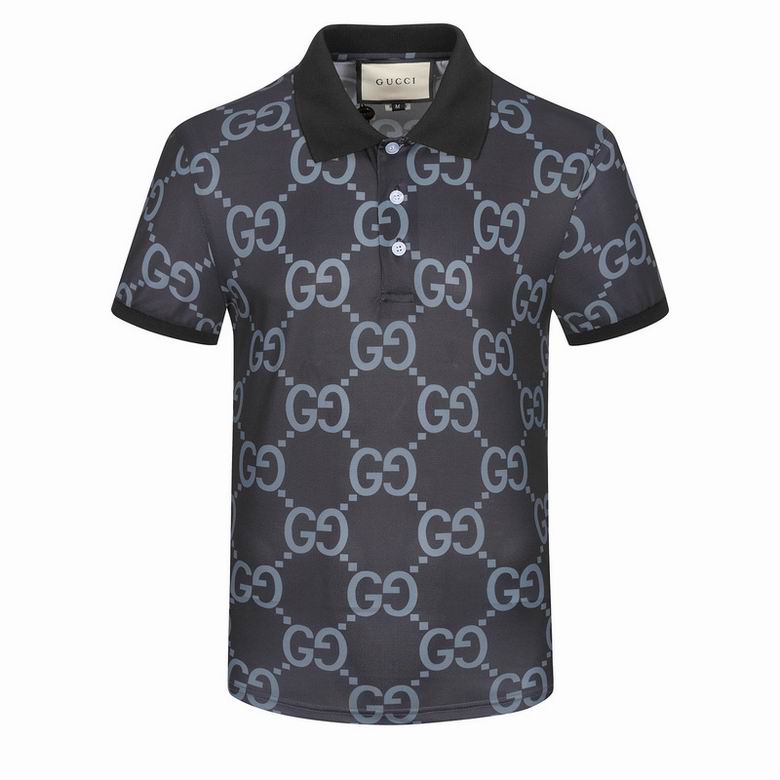 Gucci Black Monogram Polo Shirt