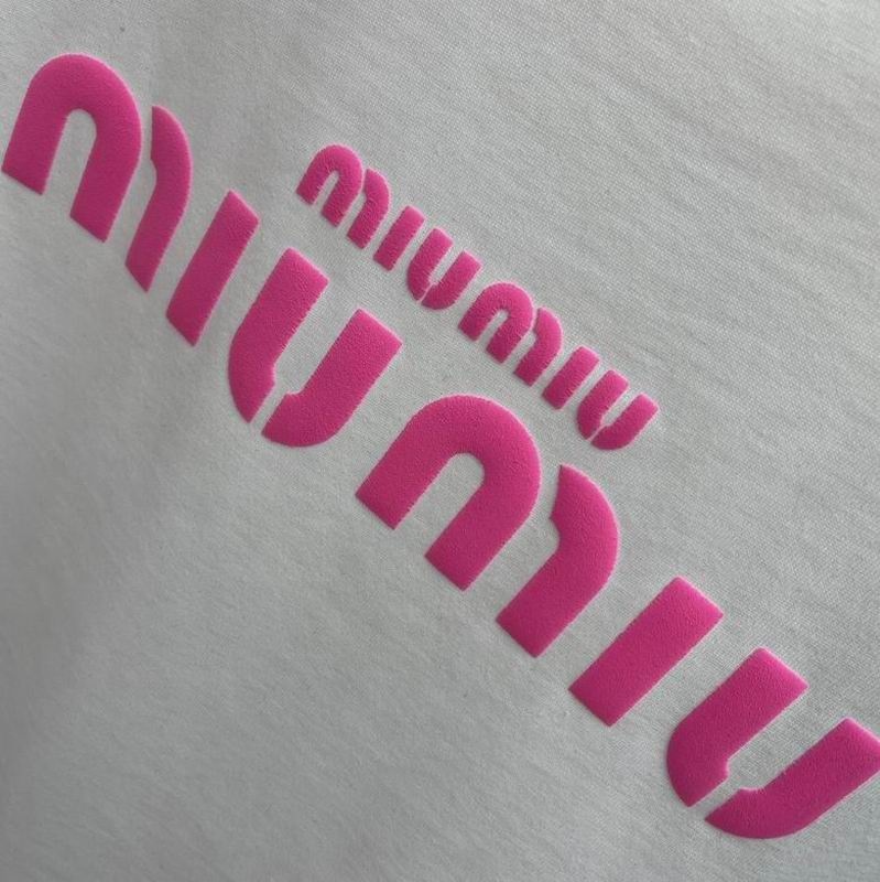 Miu Miu logo-embroidered cotton T-shirt