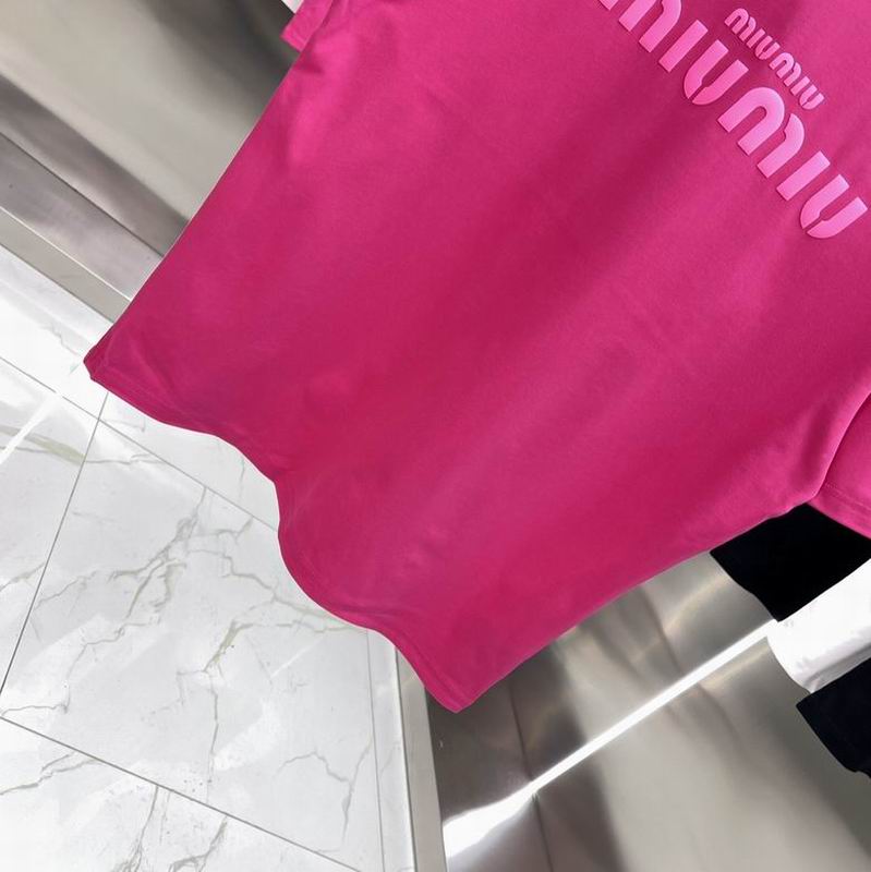 Miu Miu logo-embroidered cotton T-shirt