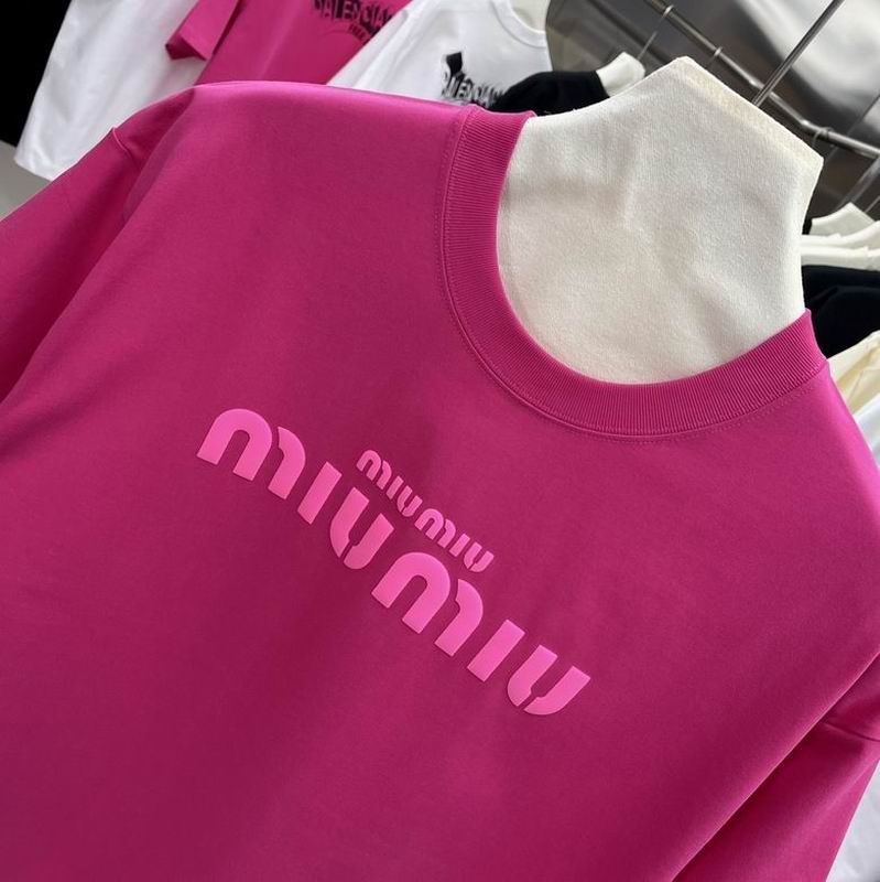 Miu Miu logo-embroidered cotton T-shirt